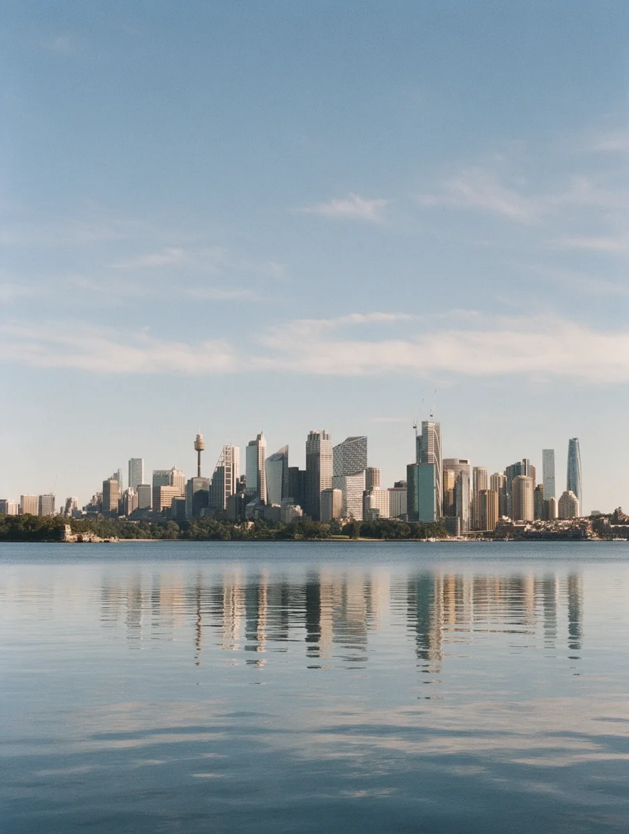 Sydney harbour by day.